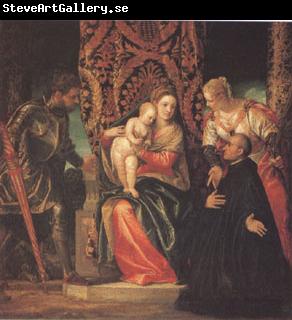 VERONESE (Paolo Caliari) The Virgin and Child with Saints Justin and George and a Benedictine (mk05)